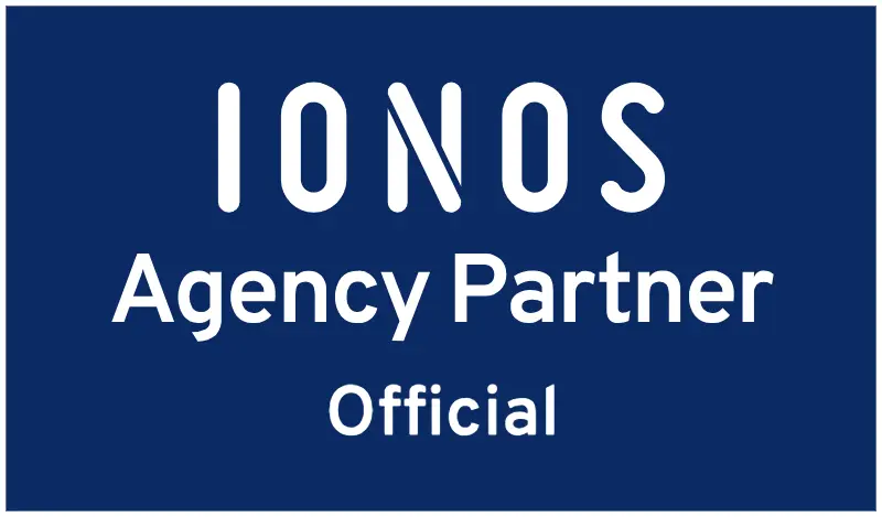 Partnerlogo von Ionos für DSGVO konformes Hosting.