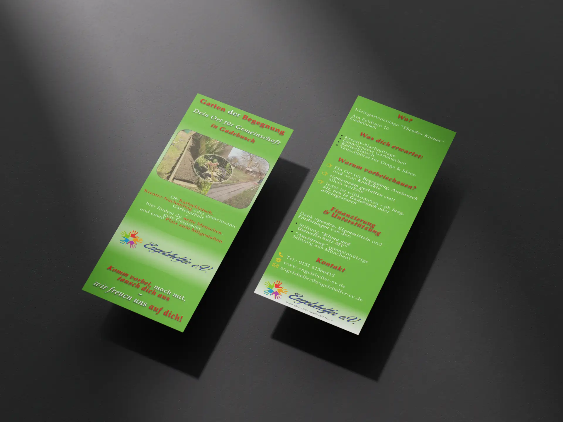 Referenz eines Flyer-Designs in Demografischer Darstellung