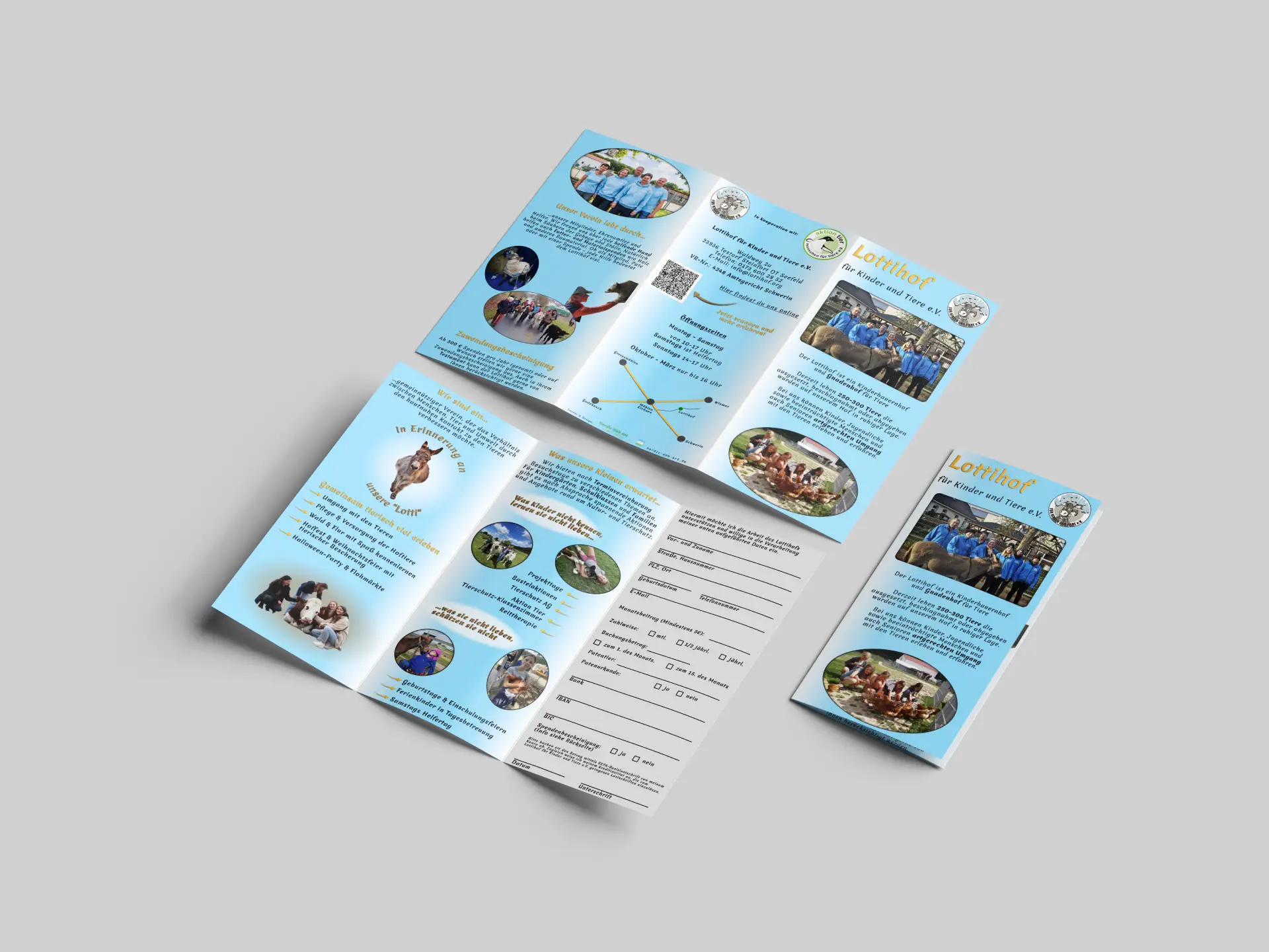 MockUp eines Flyers für den Lottihof